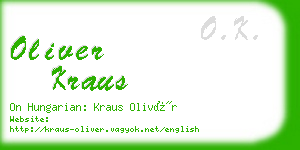 oliver kraus business card
